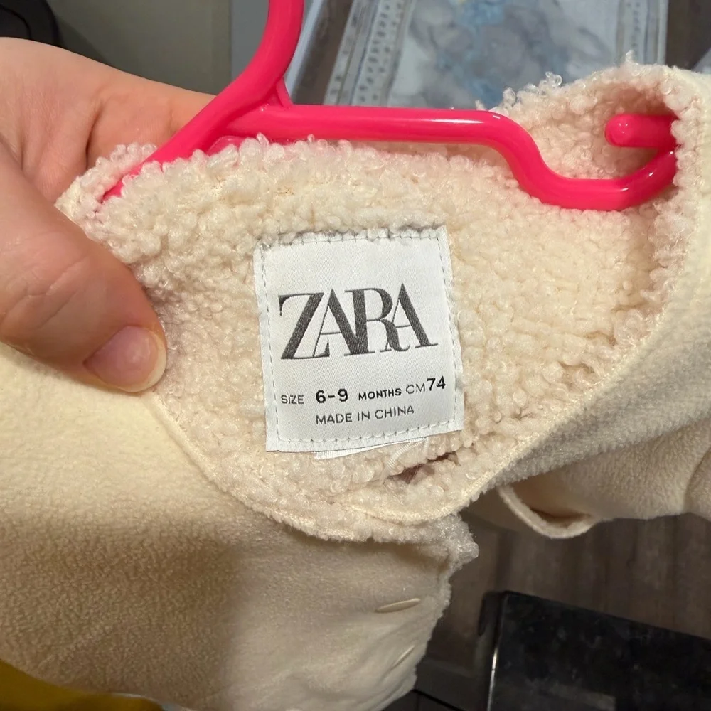 Zara Cream Kids Fleece Jacket